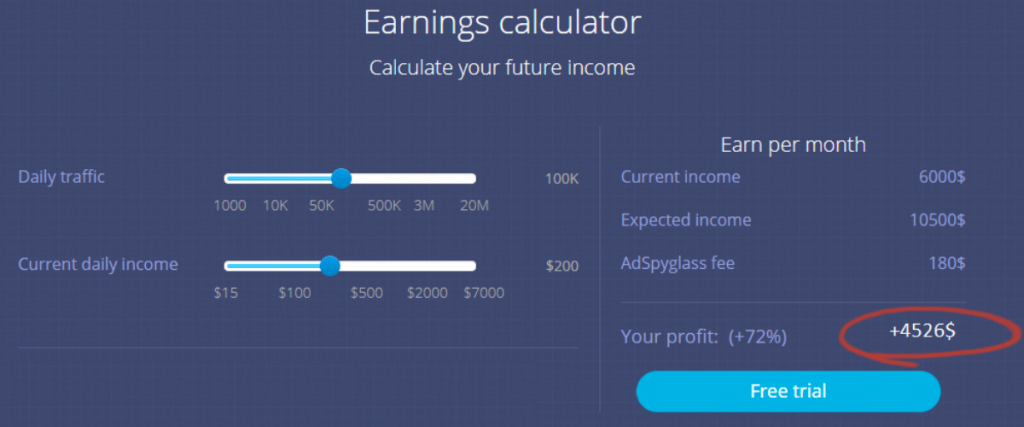 Earning calculator
